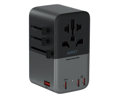 Ładowarka do smartfonów Aukey Ładowarka turystyczna Travel Mate GaN 100W USB